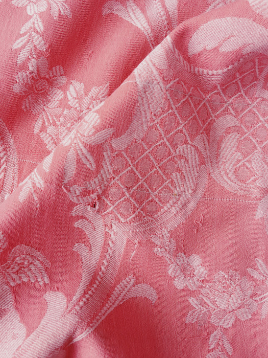 Pink ticking with cupids. Spain c.1930 - 65×85 cm