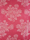 Pink ticking with chrysanthemums. Spain c.1930 - 110×55 cm