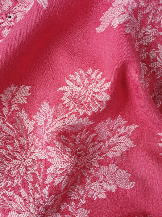 Pink Floral Antique European Ticking Fabric Recovered Panels REC-DA-ROSA-044 - Ticking Depot