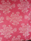 Pink ticking with chrysanthemums. Spain c.1930 - 110×55 cm