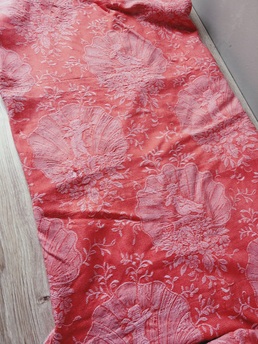 Pink ticking with cupids. Spain c.1940 - Lot of 2 pieces