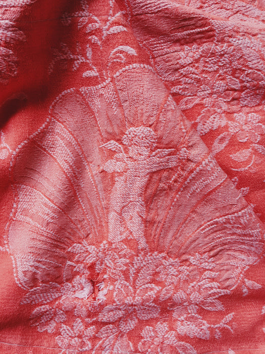 Pink ticking with cupids. Spain c.1940 - Lot of 2 pieces