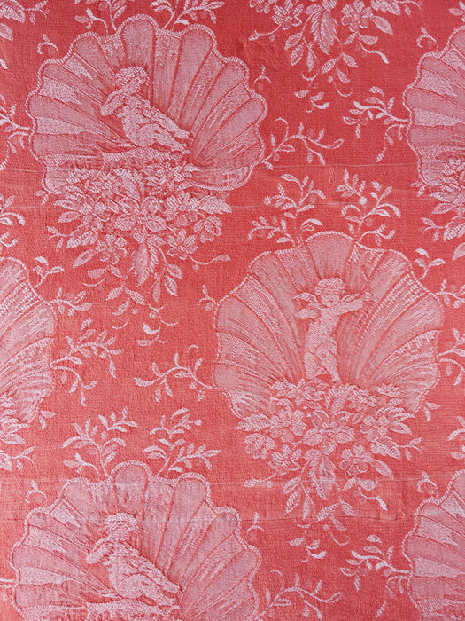 Pink ticking with cupids. Spain c.1940 - Lot of 2 pieces