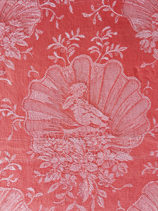 Pink ticking with cupids. Spain c.1940 - Lot of 2 pieces