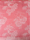 Pink ticking with chrysanthemums and possibly Mount Fuji. Spain c.1950 - 110×70 cm 