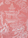 Chinoiserie in pink ticking. Very rare! Spain c.1940 - 143×190 cm