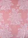 Pink ticking with chrysanthemums. A treasure. Spain c.1930 - 146 cm × 1.5 meters (3 m avail.)