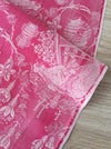 Pink chinoiserie ticking. Spain c.1900 - Lot of 4 pieces