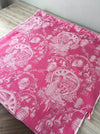 Pink chinoiserie ticking. Spain c.1900 - Lot of 4 pieces