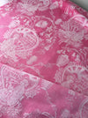 Pink chinoiserie ticking. Spain c.1900 - Lot of 4 pieces