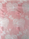 Ticking with birds in soft pink. Spain c.1900 - Lot of 3 pieces
