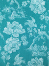 Birds talking on green ticking. Spain c.1940 - Lot of 2 pieces