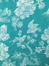 Birds talking on green ticking. Spain c.1940 - Lot of 2 pieces