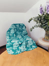 Birds talking on green ticking. Spain c.1940 - Lot of 2 pieces