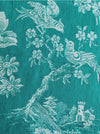 Birds talking on green ticking. Spain c.1940 - Lot of 2 pieces