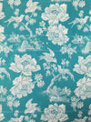 Birds talking on green ticking. Spain c.1940 - Lot of 2 pieces