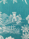 Birds talking on green ticking. Spain c.1940 - Lot of 2 pieces