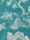 Birds talking on green ticking. Spain c.1940 - Lot of 2 pieces