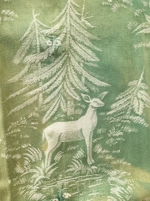 Olive green fawn & mom ticking. A treasure. Spain c.1900