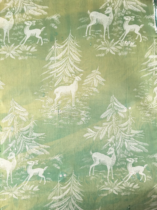 Olive green fawn & mom ticking. A treasure. Spain c.1900