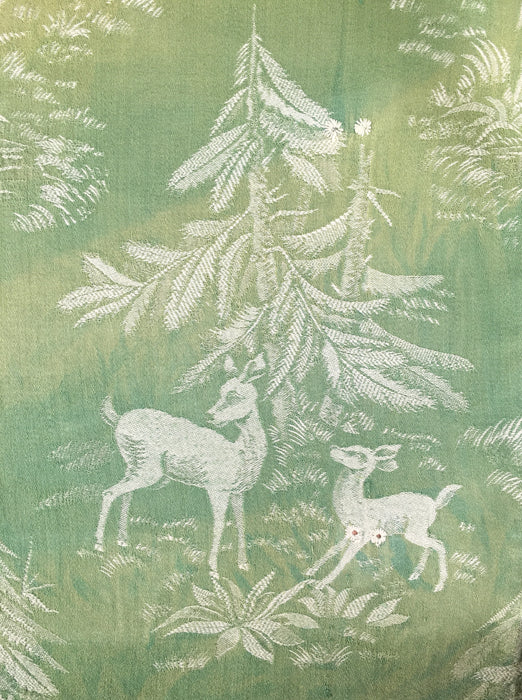 Olive green fawn & mom ticking. A treasure. Spain c.1900