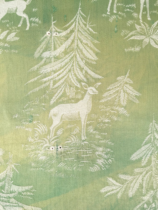 Olive green fawn & mom ticking. A treasure. Spain c.1900