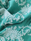 Floral ticking in emerald green. Spain c.1960 - Lot of 4 pieces
