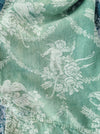Green ticking with cupids. Spain c.1920 - 30×160 cm