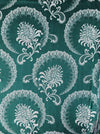 Green ticking with pineapple or pomegranate. Spain c.1950 - Lot of 6 pieces