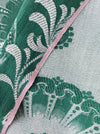 Green ticking with pineapple or pomegranate. Spain c.1950 - Lot of 6 pieces