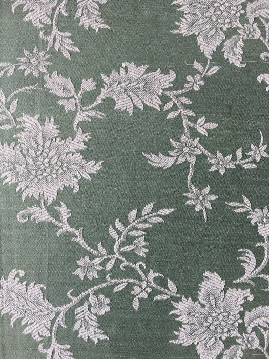 Flowers in olive green ticking. Spain c.1960 - Lot of 4 pieces