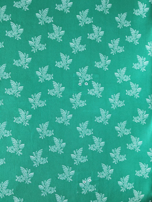 Small flowers in emerald green ticking. Spain c.1940 - Lot of 2 pieces