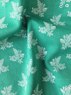 Small flowers in emerald green ticking. Spain c.1940 - Lot of 2 pieces