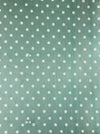 Green ticking with white polka dots. Spain c.1940 - 82×112 cm