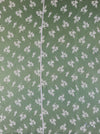 Olive green ticking with small flowers. Spain c.1900 - 104×154 cm