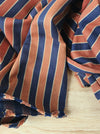 Orange and blue striped ticking. Finland c.1930 - 53 cm × 3.8 meters (2 pieces avail.)