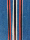 Multicolor striped ticking in blue, red and white. Very rare. Finland c.1900