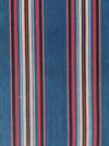 Multicolor striped ticking in blue, red and white. Very rare. Finland c.1900