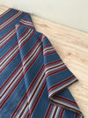 Multicolor striped ticking in blue, red and white. Very rare. Finland c.1900