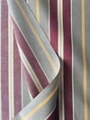 Finnish ticking  in burgundy, gray, and thin yellow stripes. c.1900 - 138 cm × 1.62 meters