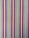 Finnish ticking  in burgundy, gray, and thin yellow stripes. c.1900 - 138 cm × 1.62 meters