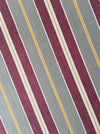 Finnish ticking  in burgundy, gray, and thin yellow stripes. c.1900 - 138 cm × 1.62 meters
