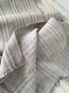 Grey linen striped ticking. Finland c.1900 - 60 cm × 2.7 meters