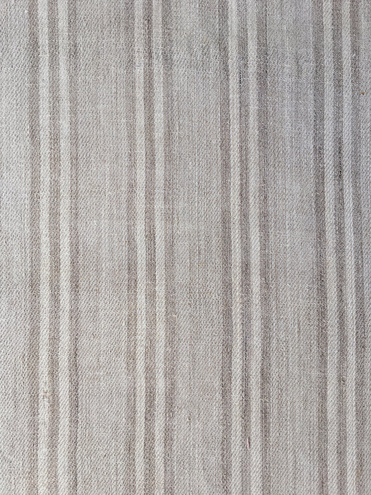 Grey linen striped ticking. Finland c.1900 - 60 cm × 2.7 meters