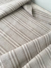 Grey linen striped ticking. Finland c.1900 - 60 cm × 2.7 meters