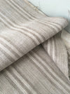 Grey linen striped ticking. Finland c.1900 - 60 cm × 2.7 meters
