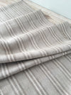 Grey linen striped ticking. Finland c.1900 - 60 cm × 2.7 meters