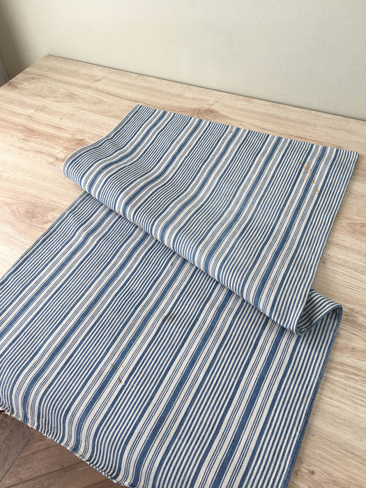 Ticking cover in raw blue and white stripes. Finland c.1900 - 51×90 cm
