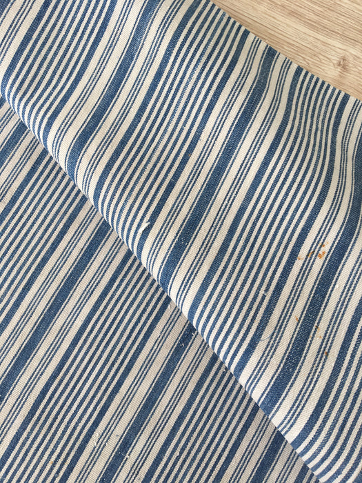 Ticking cover in raw blue and white stripes. Finland c.1900 - 51×90 cm