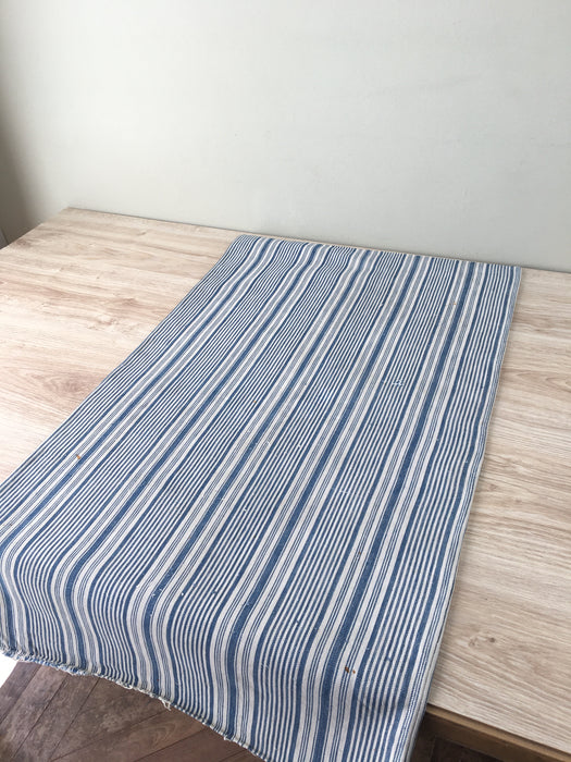 Ticking cover in raw blue and white stripes. Finland c.1900 - 51×90 cm